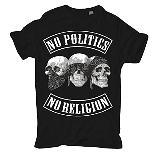 Übergrößen Herren Tshirt No Politics No Religion Größe 3XL - 8XL von Life Is Pain