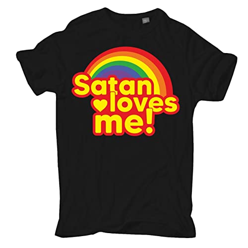 Übergrößen Herren Tshirt Satan Loves me Größe 3XL - 8XL von Life Is Pain