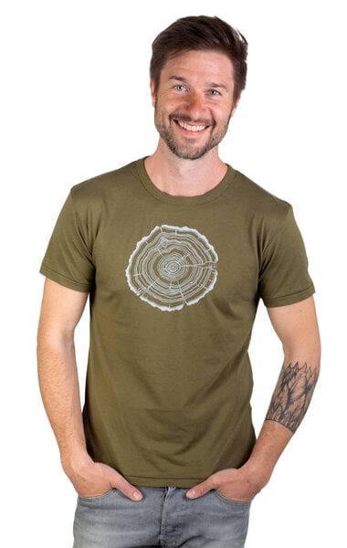 Life-Tree Bambus Shirt Fairwear für Herren "Treeslice" in Moss Green von Life-Tree