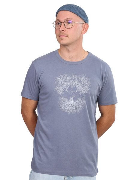 Life-Tree Fairwear Bambus Shirt Men Charcoal Grey Fusion von Life-Tree