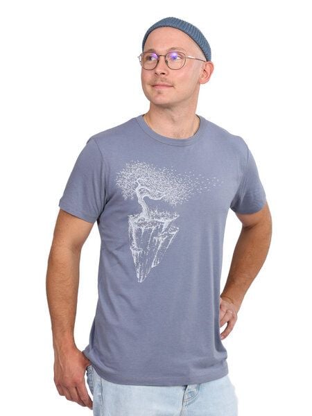 Life-Tree Fairwear Bambus Shirt Men Charcoal Grey Maple Island von Life-Tree