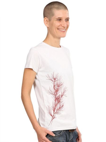 Life-Tree Fairwear Bambus Shirt Women Warm White Pine Branch von Life-Tree