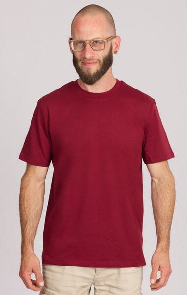 Life-Tree Fairwear Organic Basic Shirt Men Burgundy von Life-Tree