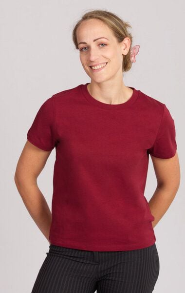 Life-Tree Fairwear Organic Basic Shirt Women Burgundy von Life-Tree