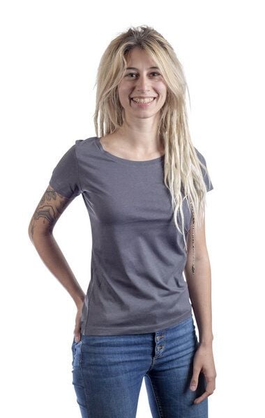 Life-Tree Modal Shirt Fairwear für Damen "Basic" in Anthrazit von Life-Tree