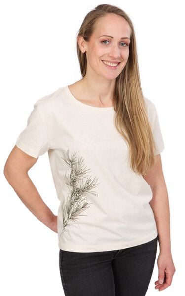 Life-Tree Organic Fairwear Loose Fit Shirt Women Natural Raw Pine Branch von Life-Tree