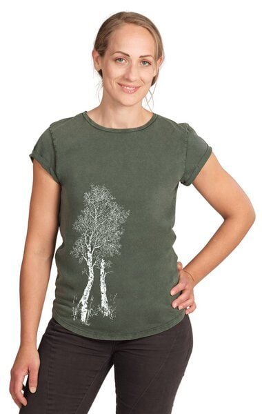 Life-Tree Shirt aus Biobaumwolle Fairwear für Damen "Birke" in Washed Blue/Washed Red/Washed Green/Berry Red Life-Tree Shirt aus Biobaumwolle Fairwear für Damen "Birke" in Washed Blue/Washed Red/Washed Green/Berry Red von Life-Tree