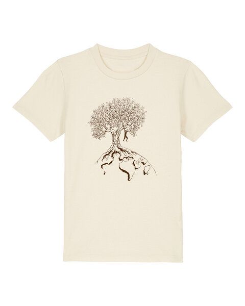 Life-Tree Shirt aus Biobaumwolle Fairwear für Kids "Hanging On" in verschiedenen Farben von Life-Tree