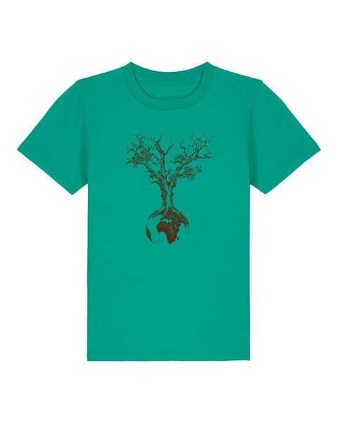 Life-Tree Shirt aus Biobaumwolle Fairwear für Kids "Weltenbaum" in verschiedenen Farben von Life-Tree