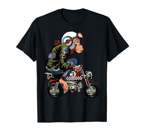 Life is a Monkey Bike - Unisex Erwachsene & Kinder - Katzen - Kurzarm - T-Shirt - Cartoon - Schwarz - S Life is a Monkey Bike - Unisex Erwachsene & Kinder - Katzen - Kurzarm - T-Shirt - Cartoon - Schwarz - S von Life is a Monkey Bike