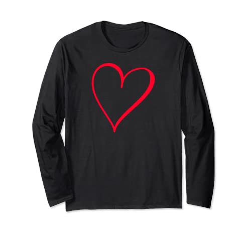 Valentinstag-T-Shirt für Damen, mit niedlichem Herzmotiv Langarmshirt von Life’s Meaning