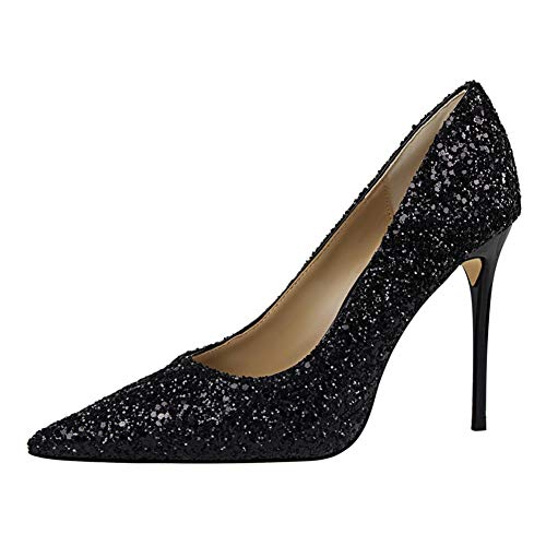 Damen Spitze Pumps Charmant Mit Pfennigabsatz Lack Zu Arbeiten Freizeit 9.5CM von Life&Women