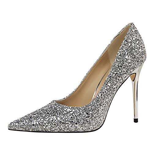 Damen Spitze Pumps Charmant Mit Pfennigabsatz Lack Zu Arbeiten Freizeit 9.5CM von Life&Women