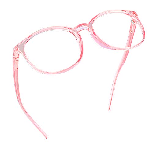 LifeArt Blue Light Blocking Brille, Anti Eyestrain, Computer Lesebrille, TV Brille für Frauen Männer(Rosa,0.25 Vergrößerung) von LifeArt