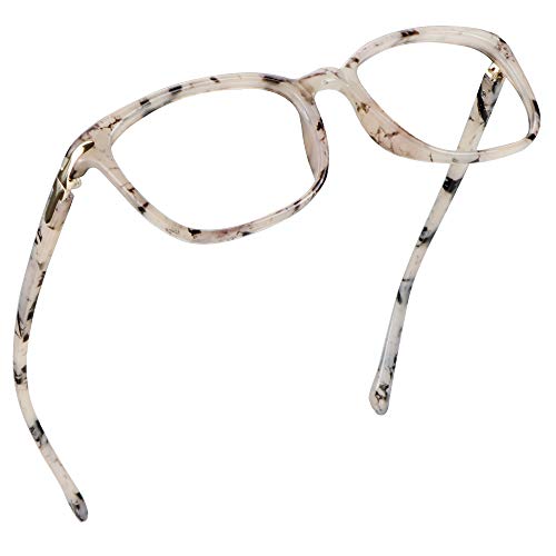 LifeArt Blaulicht-Schutzbrillen, Computer-Lesebrillen, Spielbrillen, TV-Brillen für Frauen, Männer, Blendschutz (Marmor, 2.00 Vergrößerung) von LifeArt