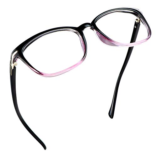 LifeArt Blaulicht-Schutzbrillen, Computer-Lesebrillen, Spielbrillen, TV-Brillen für Frauen, Männer, Blendschutz (Schwarz lila, 1.75 Vergrößerung) von LifeArt