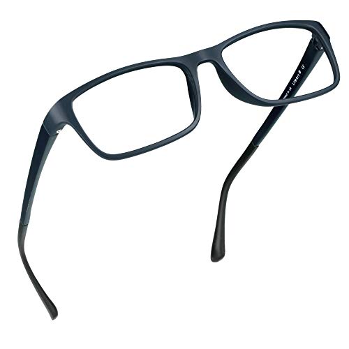 LifeArt Blu-ray-Brillen, Lesebrille für Computer, transparente Linse, Kopfschmerzen reduzieren & trockene Augen verhindern, Mode für Männer/Frauen +0.25 von LifeArt