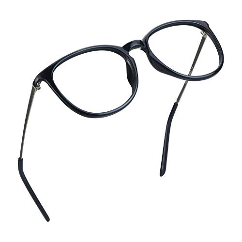 LifeArt Blue Light Blocking Brille, Anti Augenermüdung, Computer Lesebrille, Gaming Brille, TV Brille für Damen Herren, Blendschutz (Schwarz, 0,50 Vergrößerung) von LifeArt