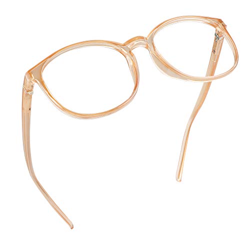 LifeArt Blue Light Blocking Brille, Anti Eyestrain, Computer Lesebrille, TV Brille für Frauen Männer(Champagner,1.75 Vergrößerung) von LifeArt