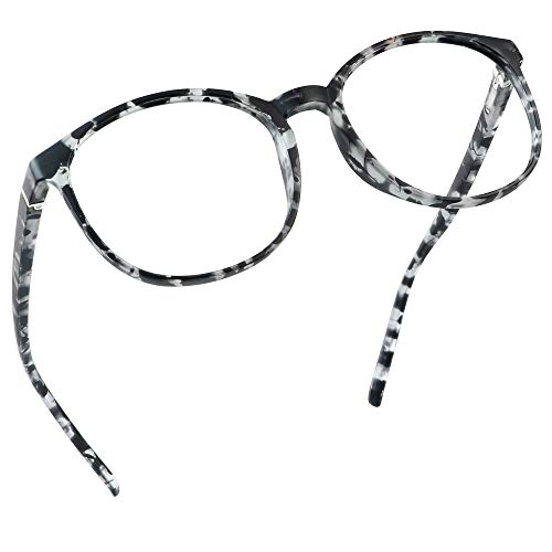 LifeArt Blue Light Blocking Brille, Anti Eyestrain, Computer Lesebrille, TV Brille für Frauen Männer(grau,0.50 Vergrößerung) von LifeArt