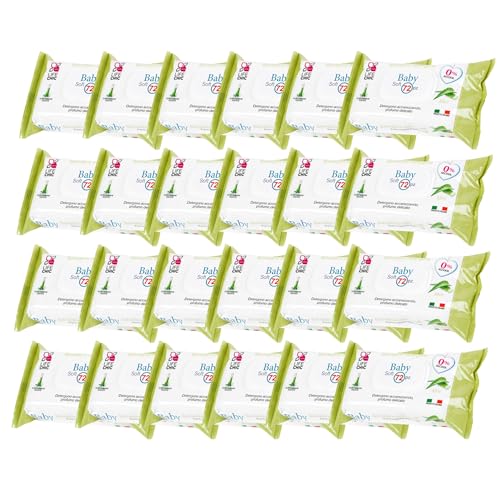LifeChic Babytücher mit Aloe, für empfindliche Haut, alkoholfrei, hautfreundlich, pH-Wert 5,5, sanft parfümiert, 1728 Stück (24 Packungen) von LifeChic
