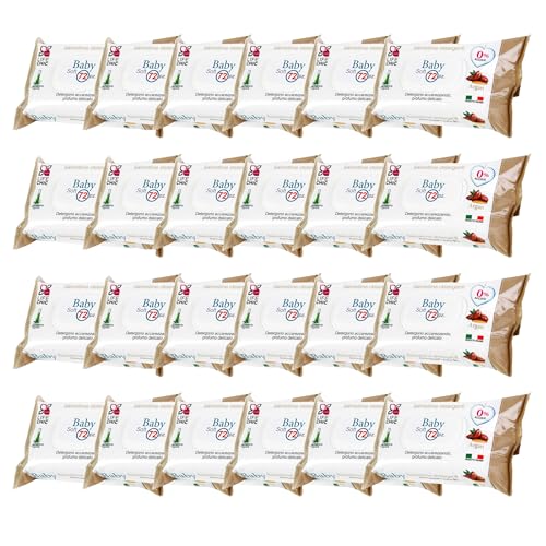 LifeChic Babytücher mit Argan, für empfindliche Haut, alkoholfrei, hautfreundlich, pH-Wert 5,5, sanft parfümiert, 1728 Stück (24 Packungen) von LifeChic