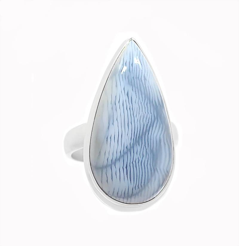 Blauer Owyhee Opal Ring Sterling Silber Gr. 7 von LifeIsAGiftShop