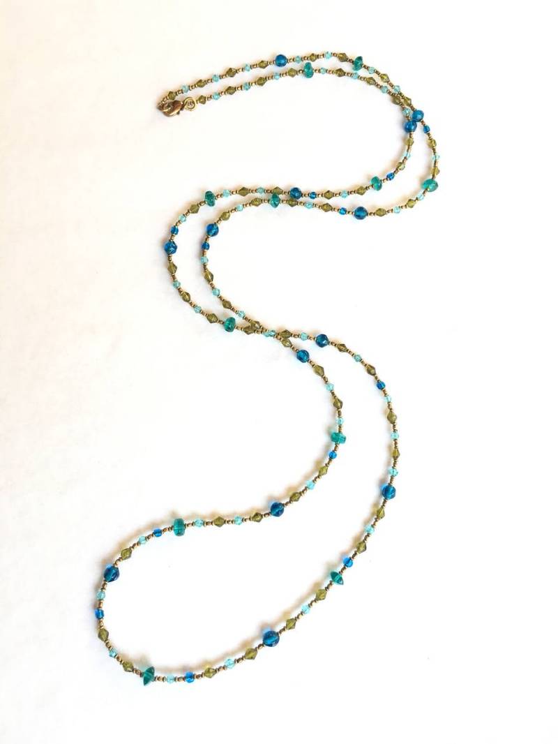 Gaia Glas-Halskette in Blau Für Das Element Wasser von LifeIsAGiftShop