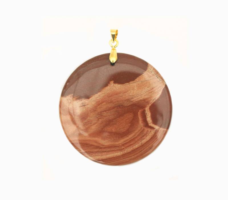 Roter Schlangenhaut Jaspis Anhänger Mit Goldschlaufe von LifeIsAGiftShop