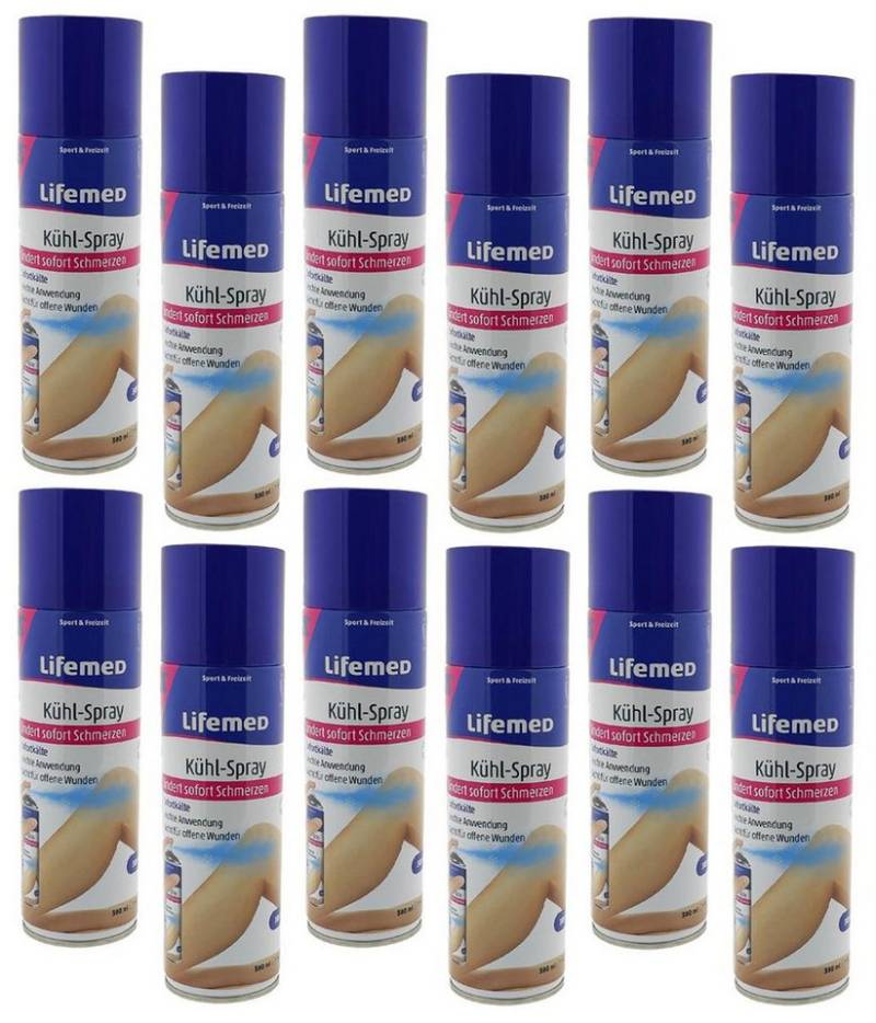 LifeMed Kühlpad 12 x 300 ml "Lifemed" Kühlspray, Set 12-tlg., Kühlspray, Eisspray Sportkältespray Kühlung Sportverletzung von LifeMed