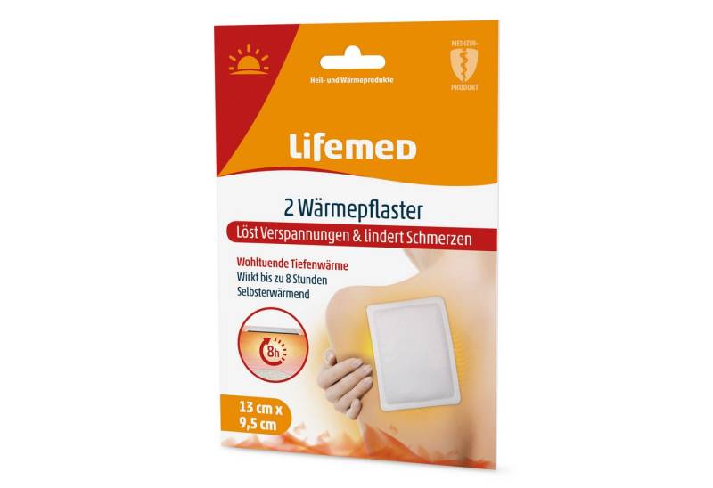 LifeMed Wärmepflaster Lifemed Wärmepflaster 13 cm x 9,5 cm Weiß gegen Rückenschmerzen (6 St) von LifeMed