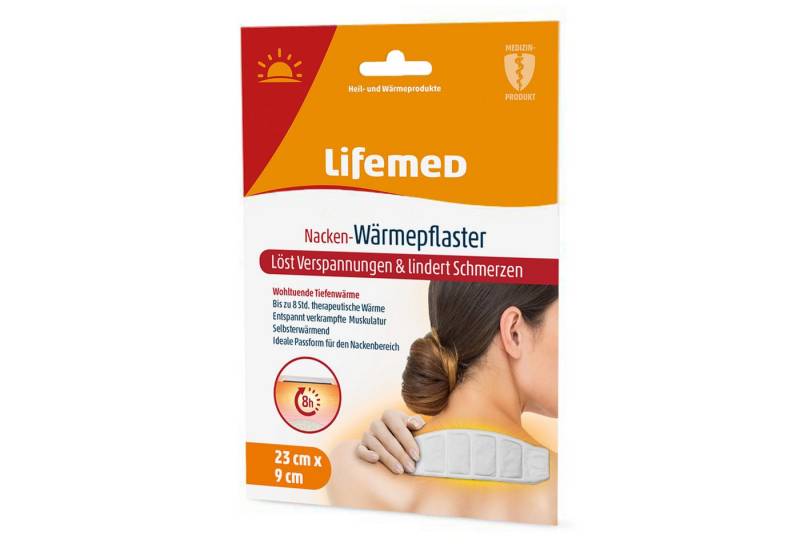 LifeMed Wärmepflaster Lifemed Wärmepflaster Nacken 23 cm x 9 cm Weiß gegen Verspannungen (3 St) von LifeMed