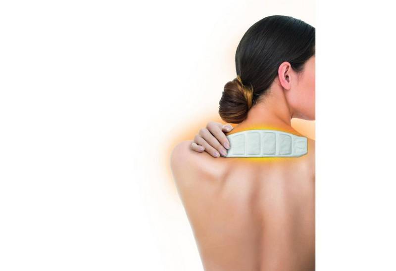 LifeMed Wärmepflaster Lifemed Wärmepflaster Nacken 23x9 cm Weiß Pads Kissen Rücken Muskeln von LifeMed