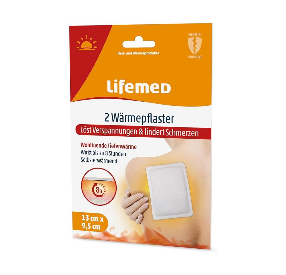 LifeMed Wärmepflaster Wärmepflaster 9,5 cm x 13 cm weiß von LifeMed