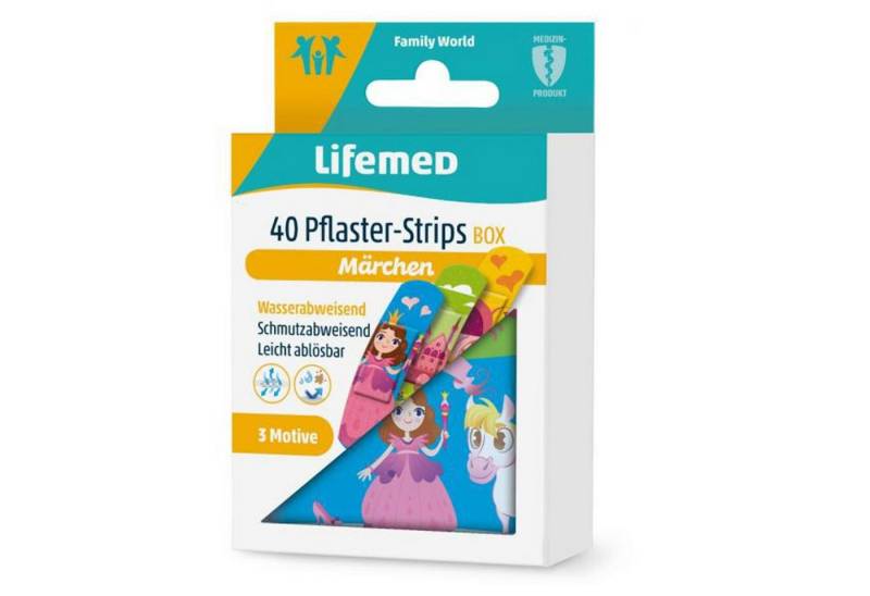 LifeMed Wundpflaster 6x Lifemed 40er Kinder Pflaster Strips Märchen Metallbox Wundverband S (2 St) von LifeMed
