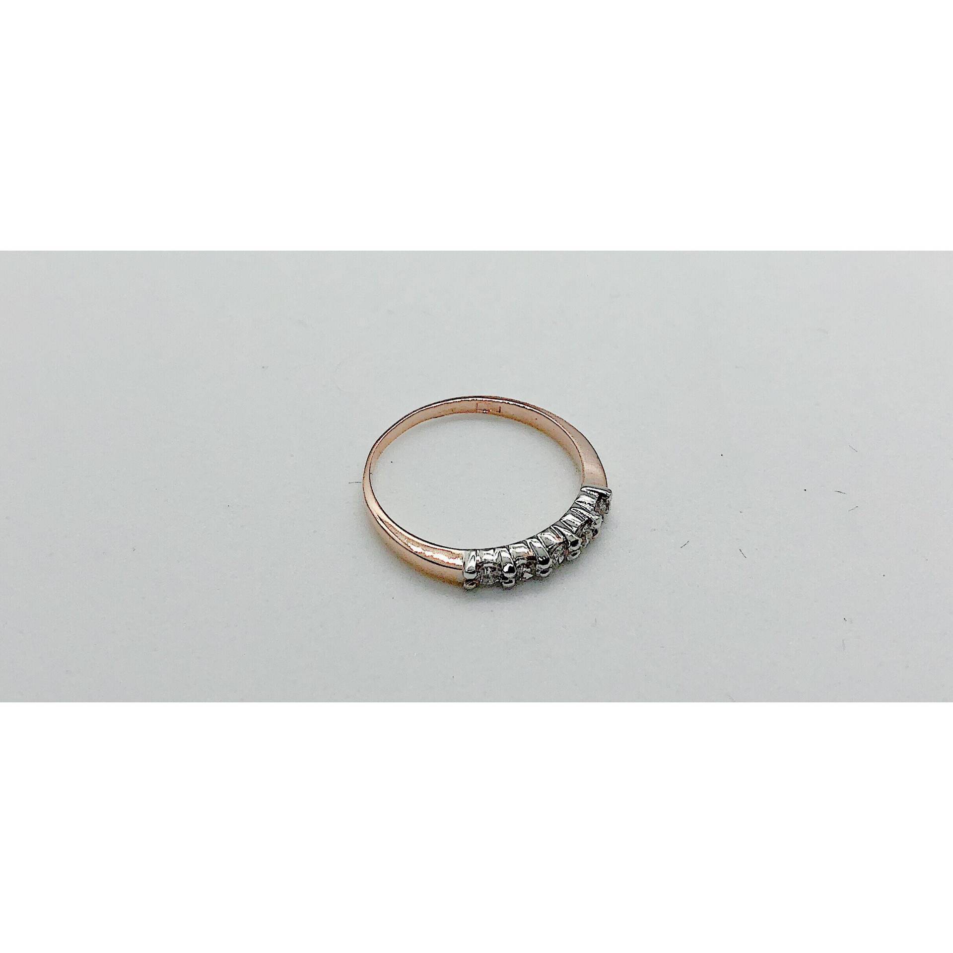Fünf-stein Diamant-Jubiläumsring - 14K Rosegold Band Rundschliff 0.15Ct von LifeOfJewelry
