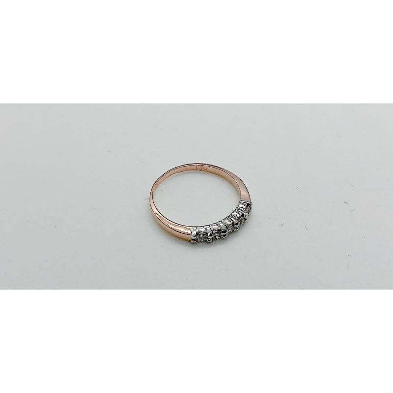 Fünf-stein Diamant-Jubiläumsring - 14K Rosegold Band Rundschliff 0.15Ct von LifeOfJewelry