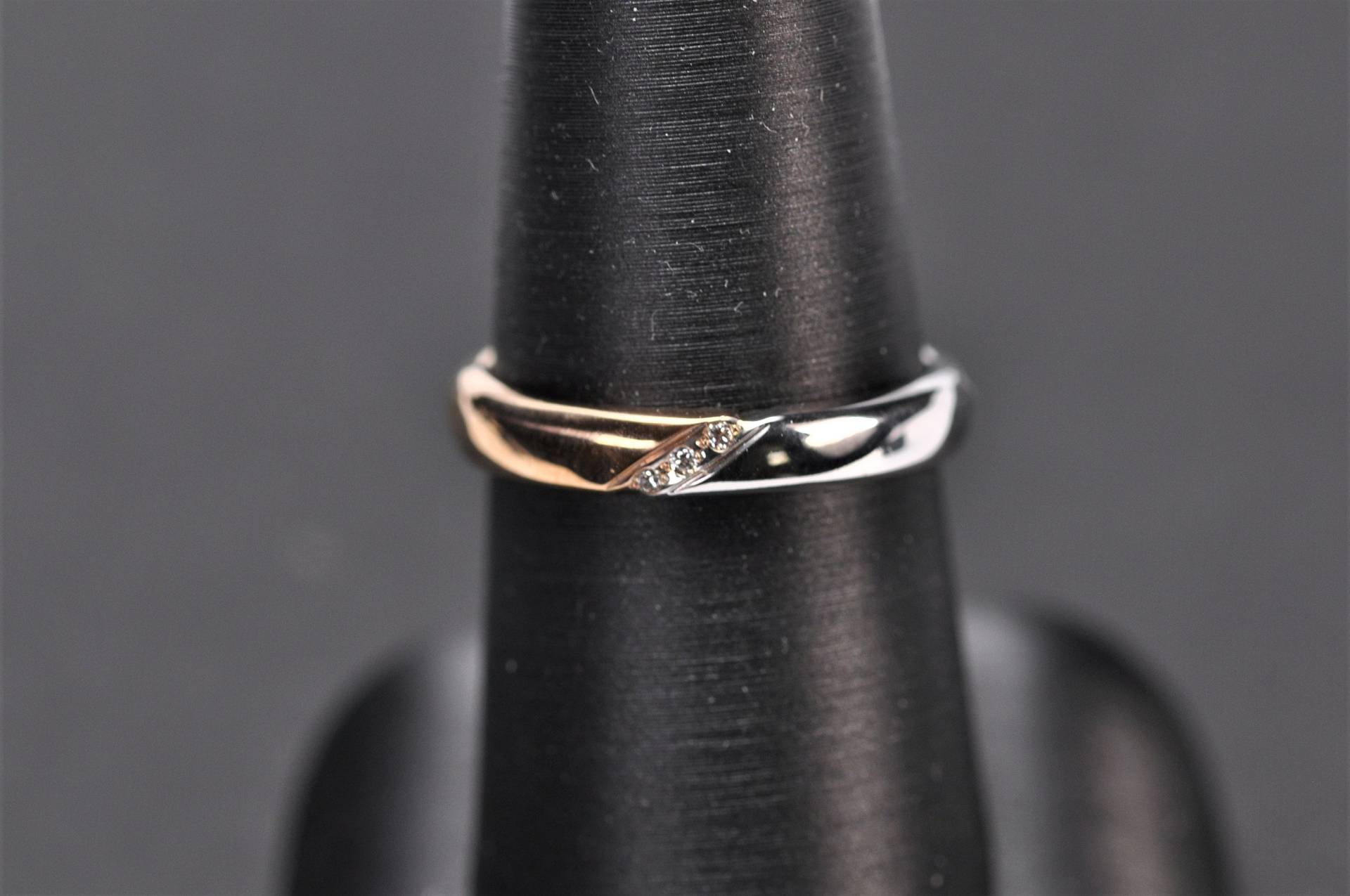 Verheiratet 14 K Weiß Und Rose Gold - Zweifarbiger Runder Ehering 3.6 Breiten von LifeOfJewelry