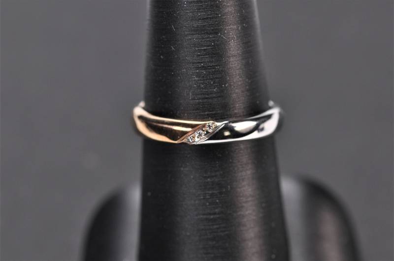 Verheiratet 14 K Weiß Und Rose Gold - Zweifarbiger Runder Ehering 3.6 Breiten von LifeOfJewelry