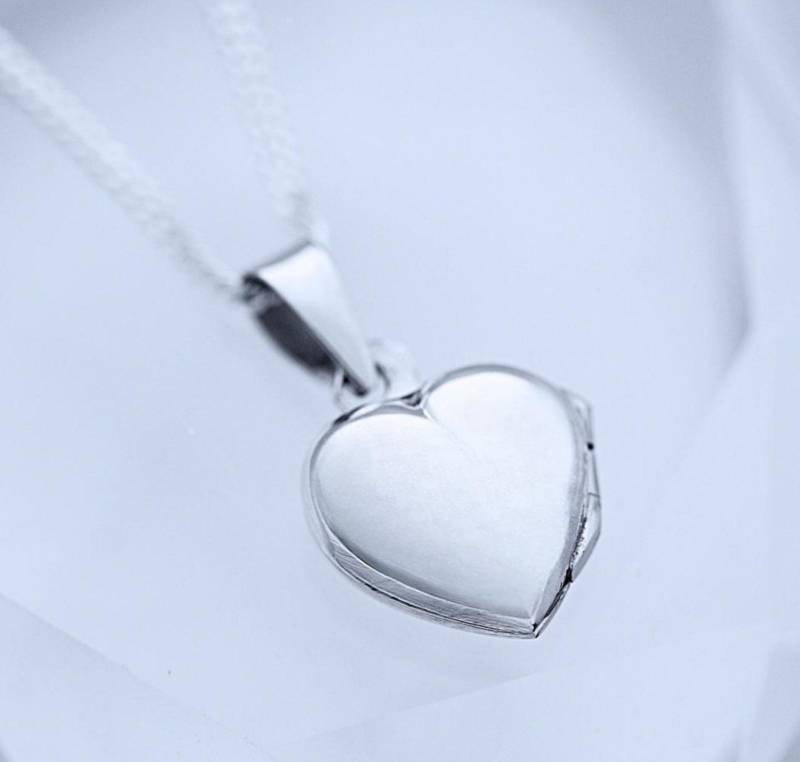 Puffy Sterling Silber Herz Locket Halskette, Wählen Sie Kette, Schmuck. Kleine Herzkette. Kette Aussuchen. R-17 . 12mm von LifeOfSilver