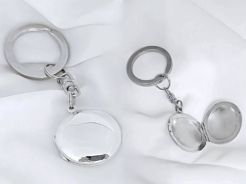 Schlüsselanhänger Medaillon Für Männer 925 Sterling Silber Runde Schlüsselbund Herren Schmuck. 22 Oder 25 Mm von LifeOfSilver