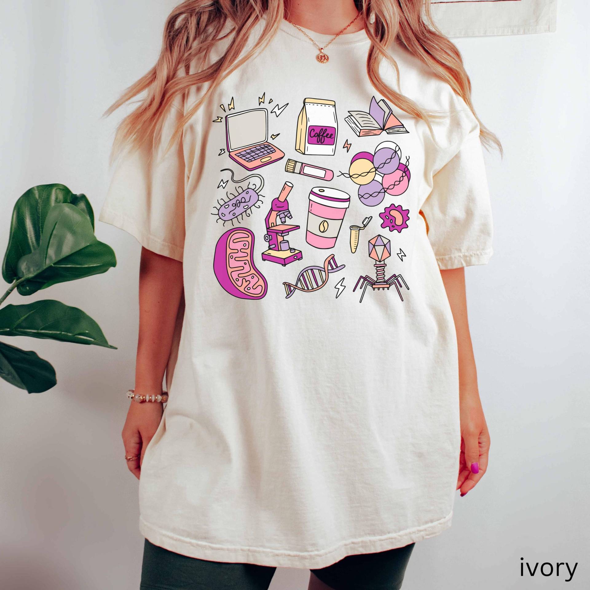 Mikrobiologie Shirt, Dna Molekularbiologie Phd Abschluss Geschenk, Nerdy Geeky Lab Woche Labor Wissenschaft Komfort Farben T-Shirt von LifeScienceForLife