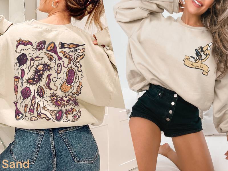 Mikrobiologie-Sweatshirt, Personalisiertes Mikroskop-Pullover, Zukünftiges Mikrobiologen-Abschlussgeschenk Benutzerdefinierte von LifeScienceForLife