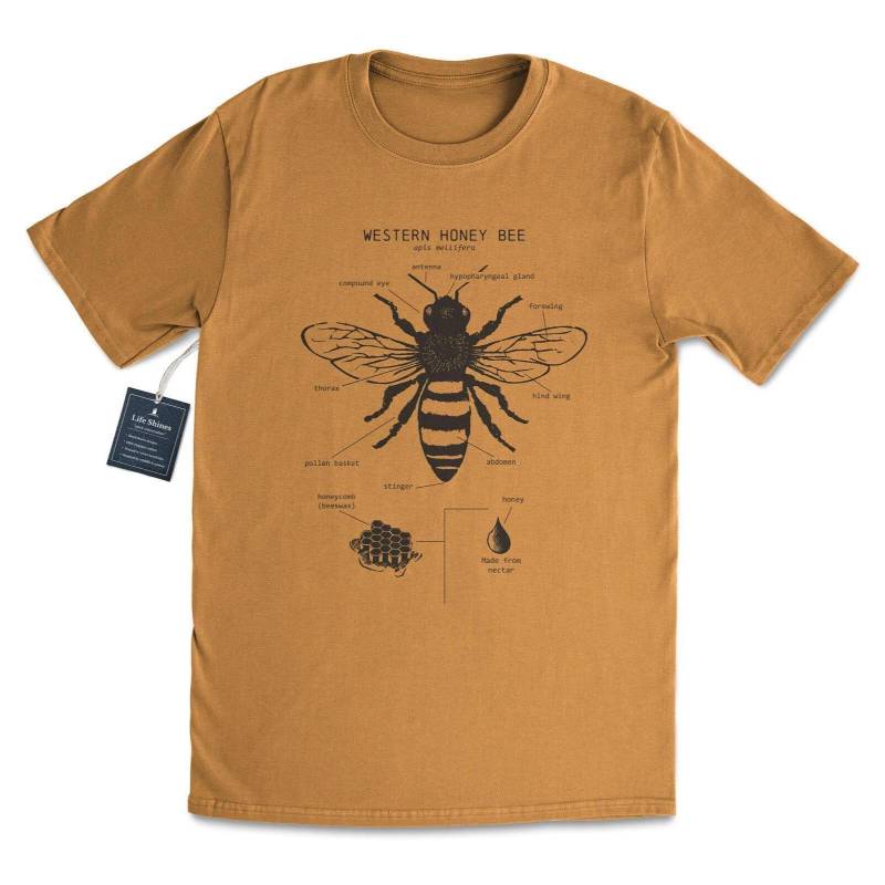 Honigbiene Anatomisch T-Shirt, Western Imker Shirt, Original Bienen Kunstwerk, Biologie, Animal Anatomy ™ von LifeShines