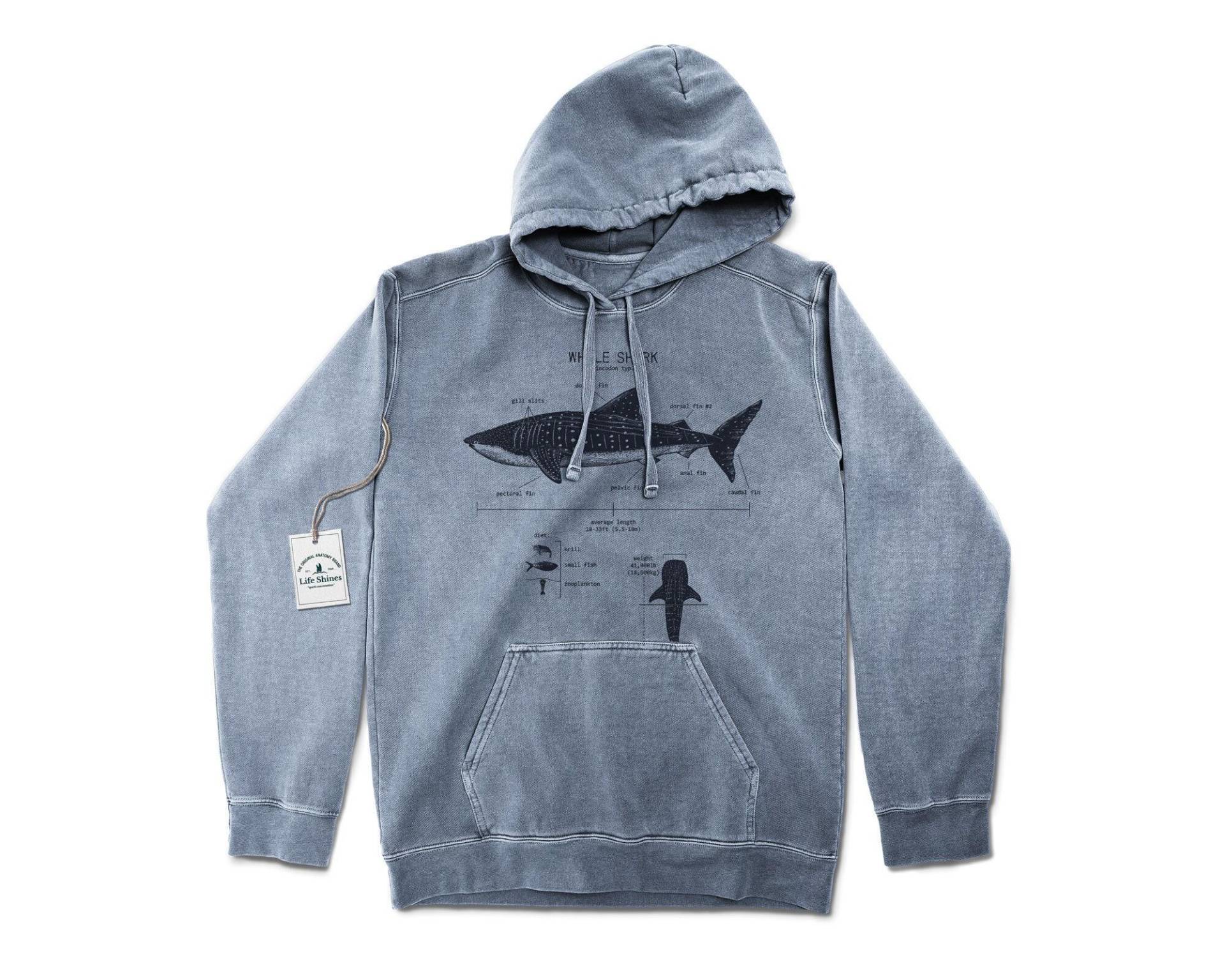 Walhai Anatomie Hoodie, Biologe Siebdruck Sweatshirt, Meeresbiologie Art Walhai Anatomie Hoodie, Biologe Siebdruck Sweatshirt, Meeresbiologie Art von LifeShines