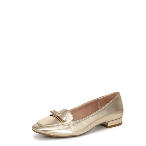 LifeStride Claudine Loafer für Damen, flach, metallic-goldfarben, 7.5 Wide LifeStride Claudine Loafer für Damen, flach, metallic-goldfarben, 7.5 Wide von LifeStride