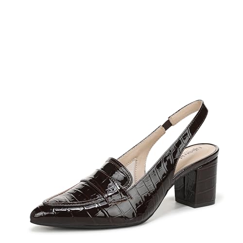 LifeStride Damen Angel Pump, Dark Chocolate Croco, 9.5 Wide von LifeStride