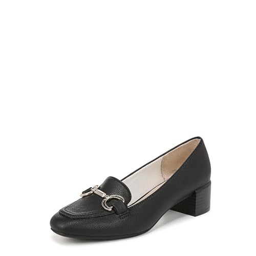 LifeStride Damen Bliss Block Heel Loafer Slipper, Schwarz, 39 EU Weit von LifeStride