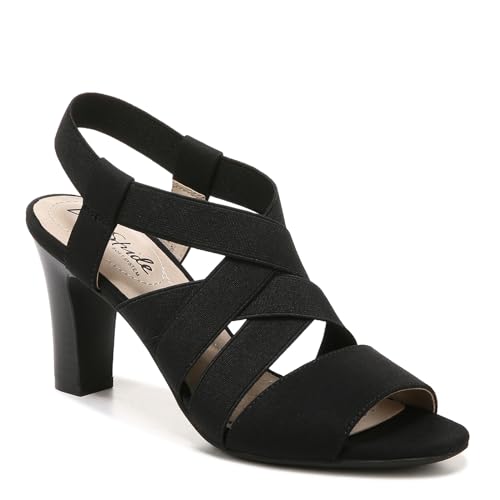 LifeStride Damen Charlotte Sandale mit Absatz, schwarz, 39.5 EU Weit von LifeStride