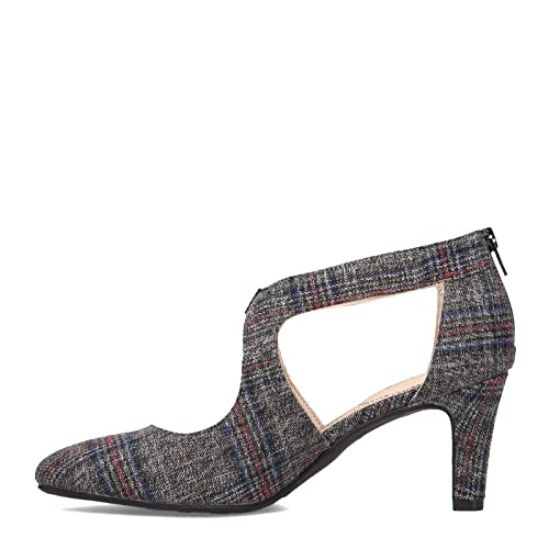 LifeStride Women's Giovanna 2 Pump, Grey Plaid, 9.5 Wide von LifeStride